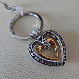 Brighton Ellington Double Heart Keychain